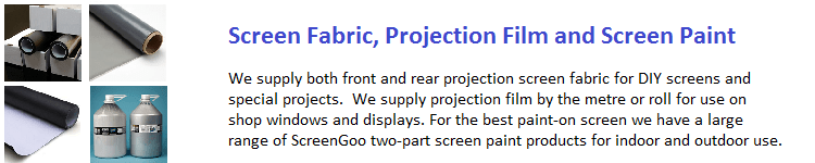 Projection Screen Fabric, Projection film and Screen Paint